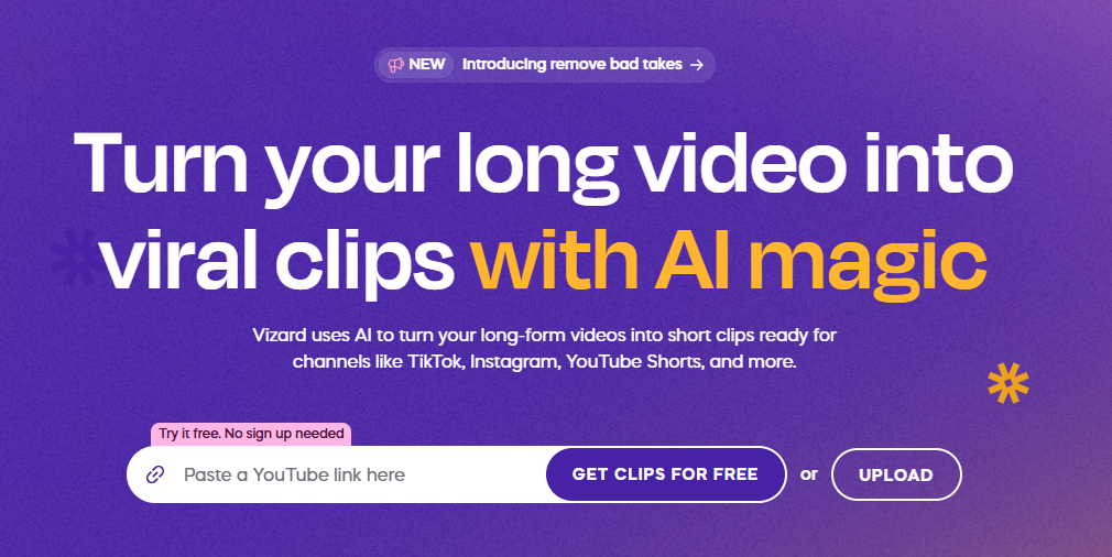Vizard - Turn Your Long Video Into Viral Clips with AI Magic